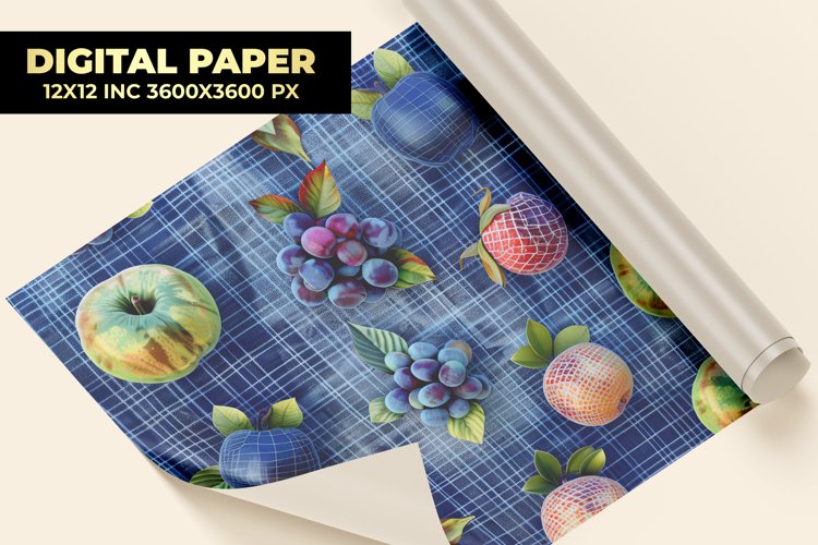 Mixed fruits Digital Paper example image 1