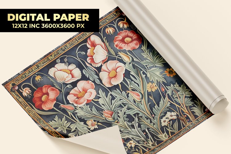 Flower Design Digital Paper example image 1