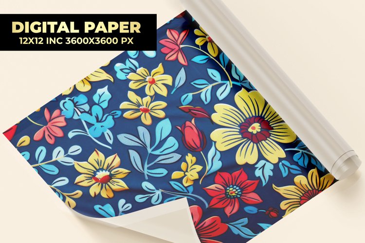 Colorful Flower Digital Paper