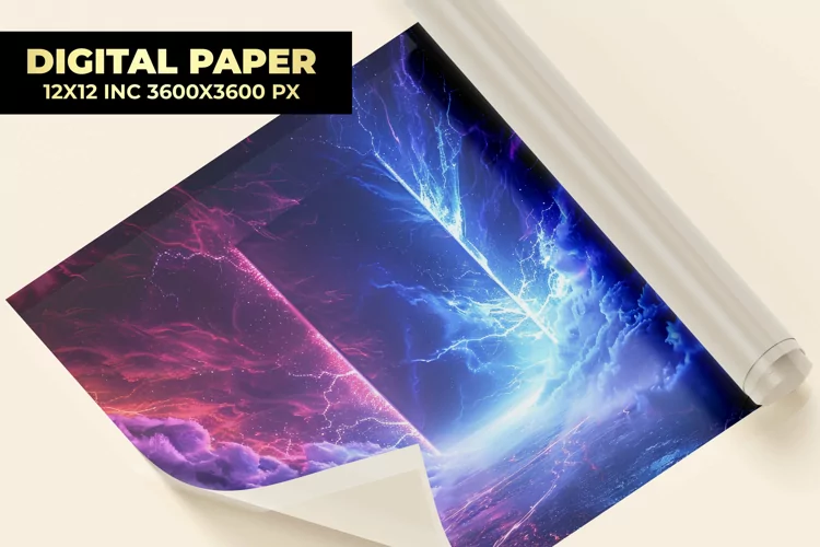 Lightning Storms Digital Paper