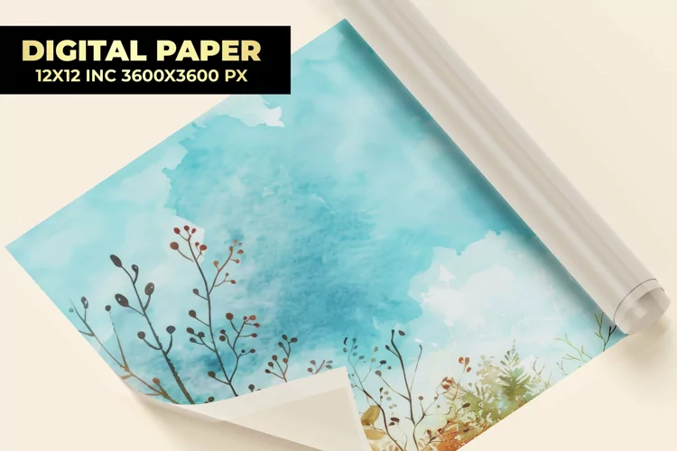 Watercolor Painting Digital Paper