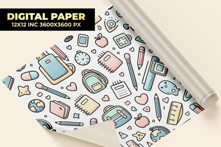 School Elements Digital Paper