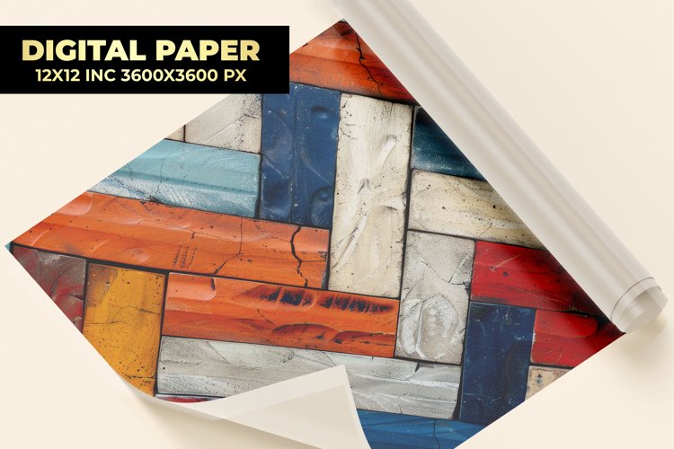 Herringbone Pattern Digital Paper example image 1