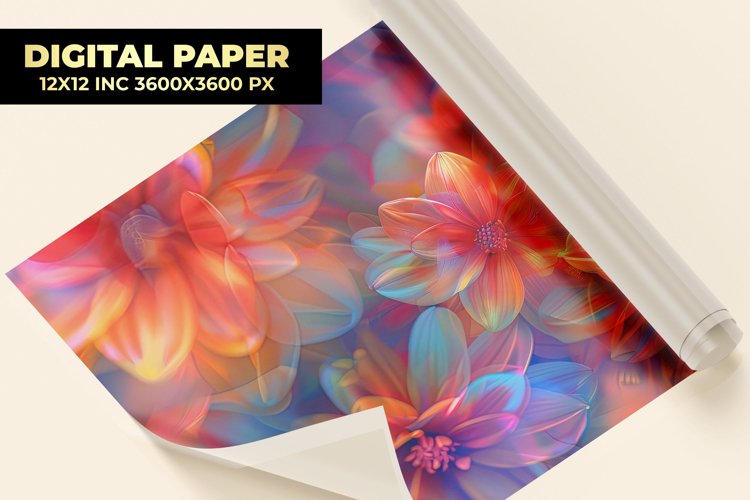Colorful Flower Digital Paper