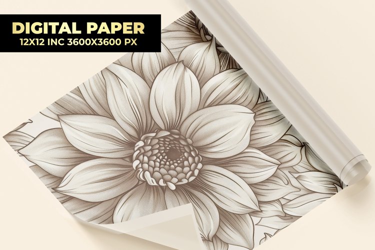 Flower Digital Paper example image 1
