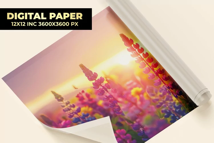 Lupine Flowers Digital Paper