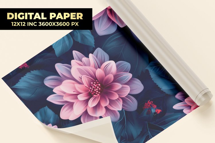 Flower Digital Paper example image 1
