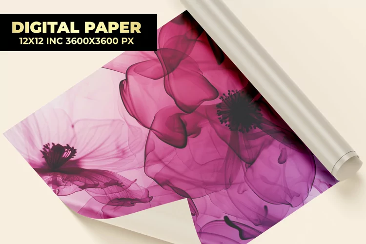 Watercolor Flower Digital Paper