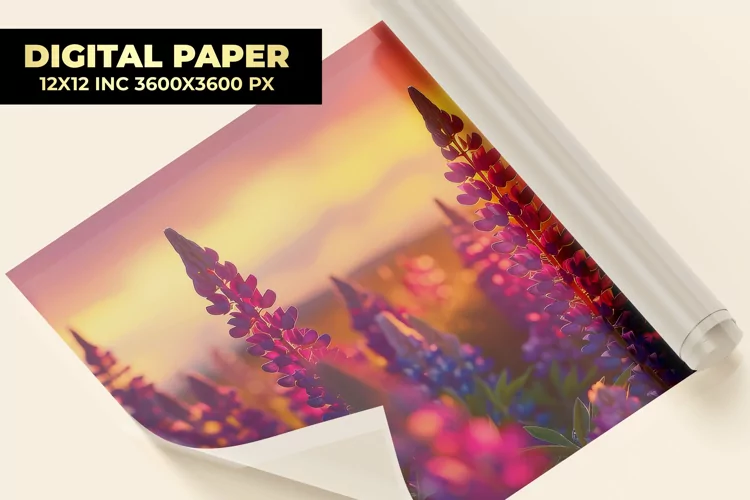 Lupine Flowers Digital Paper