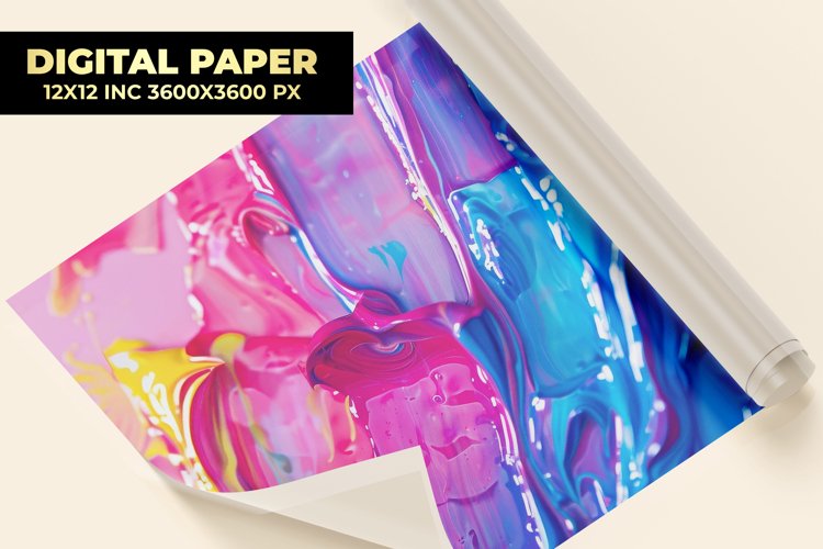 Liquid Paint Digital Paper example image 1