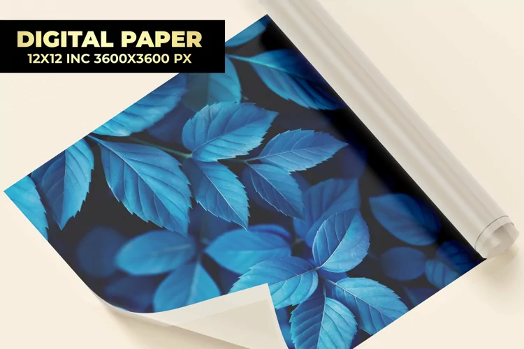 Blue Leaf Digital Paper