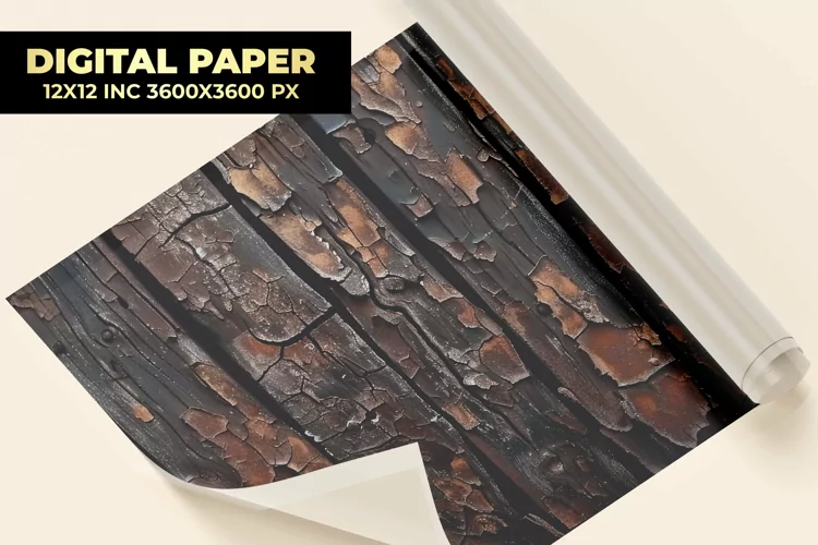 Black Wooden Digital Paper