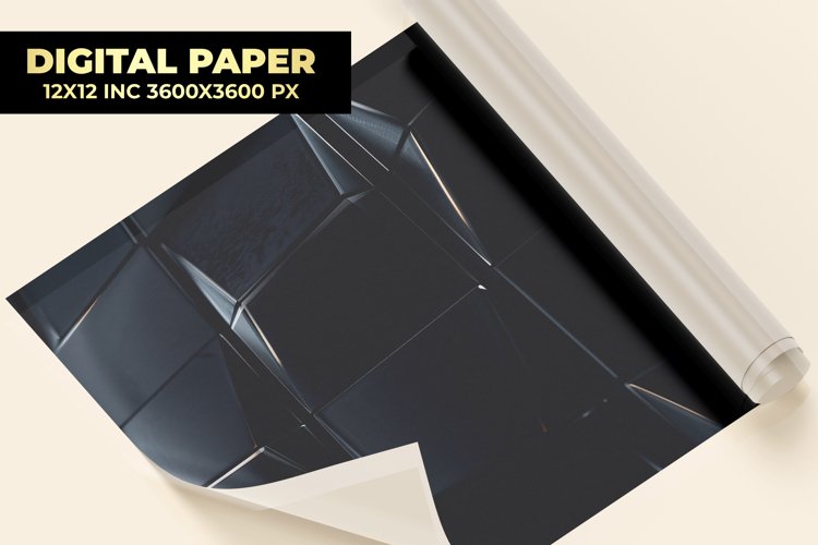 Black Squares Digital Paper example image 1