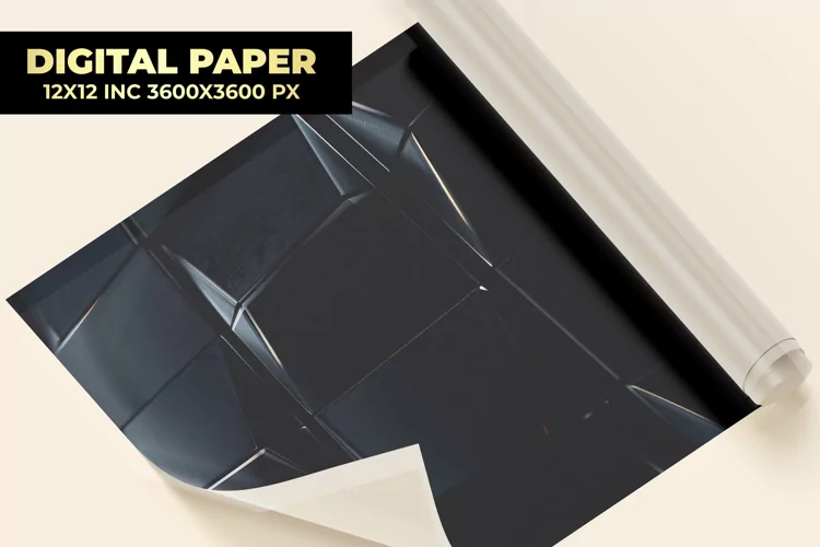 Black Squares Digital Paper