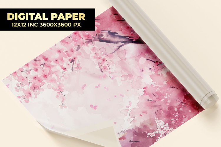 Watercolor Flower Digital Paper