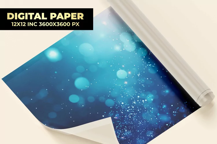Blue Glitter Digital Paper