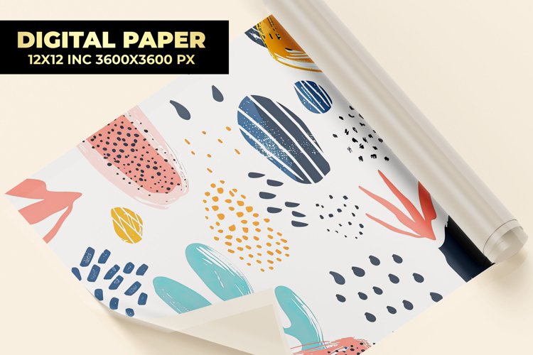 Colorful Doodle Digital Paper