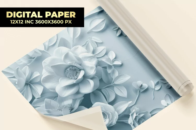 Paper Flower Digital Paper