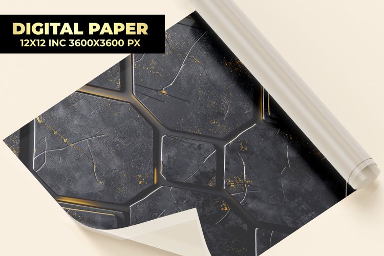 Hexagon Digital Paper example image 1