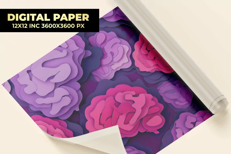 Paper Cut Style Digital Paper