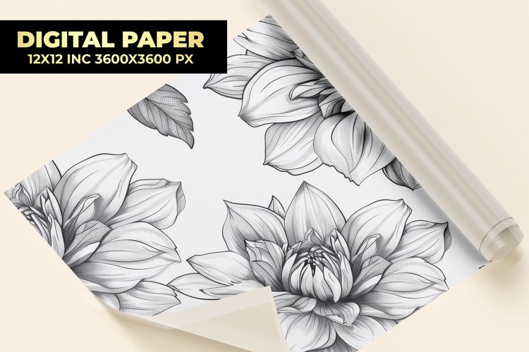 Flower Digital Paper example image 1