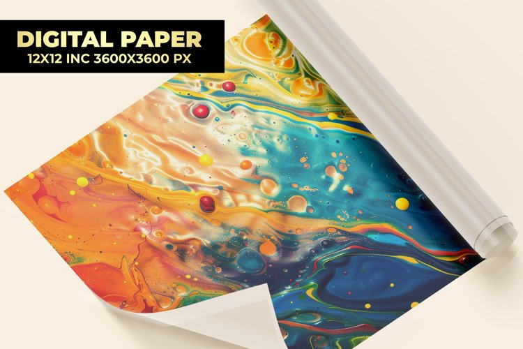Multicolored Paint Digital Paper