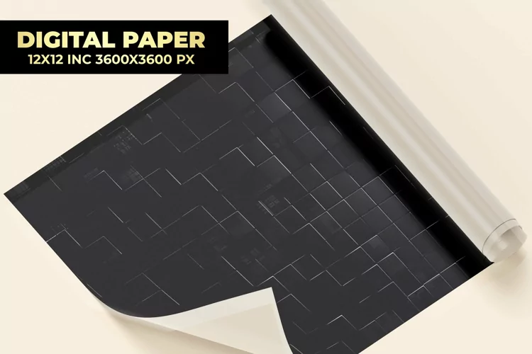 Black Square Digital Paper