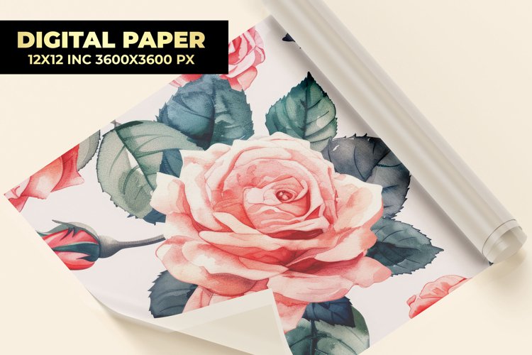 Flowers Digital Paper example image 1