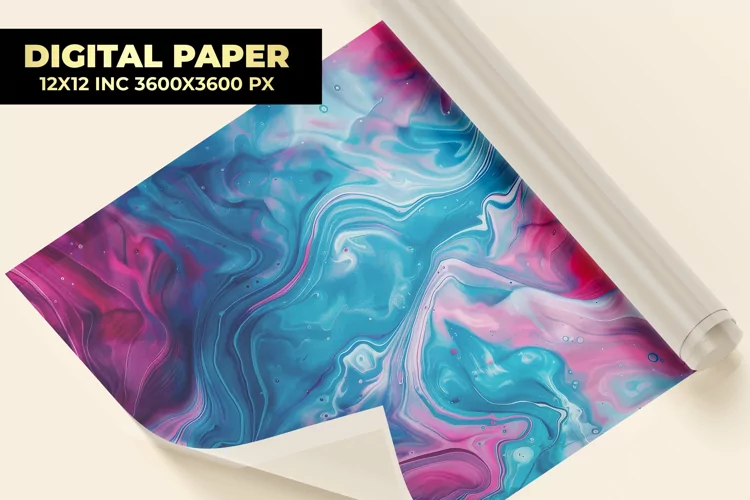 Marbled Liquid Digital Paper
