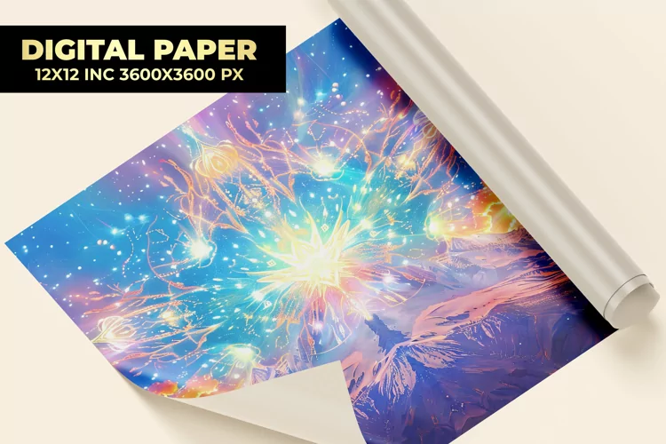 Ethereal Cosmic Digital Paper