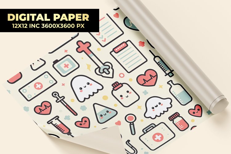 Medical Elements Digital Paper example image 1