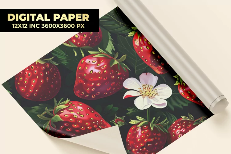 Strawberry Digital Paper