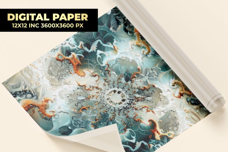 Fractal Art Digital Paper example image 1