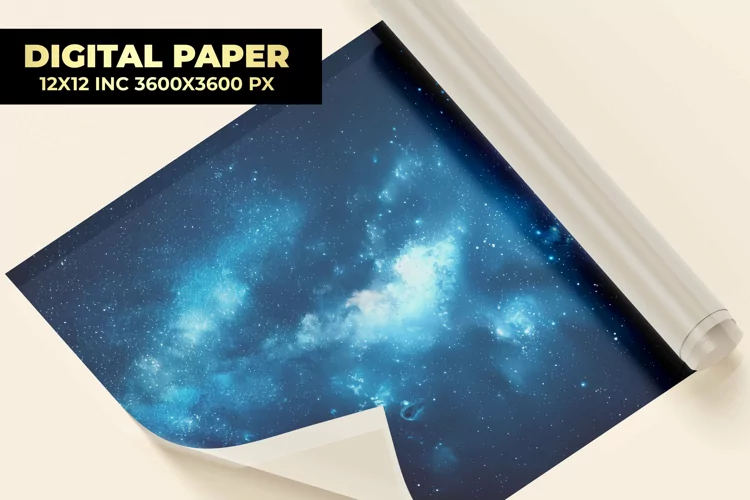 Blue Glitter Digital Paper