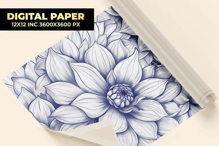 Flower Digital Paper example image 1