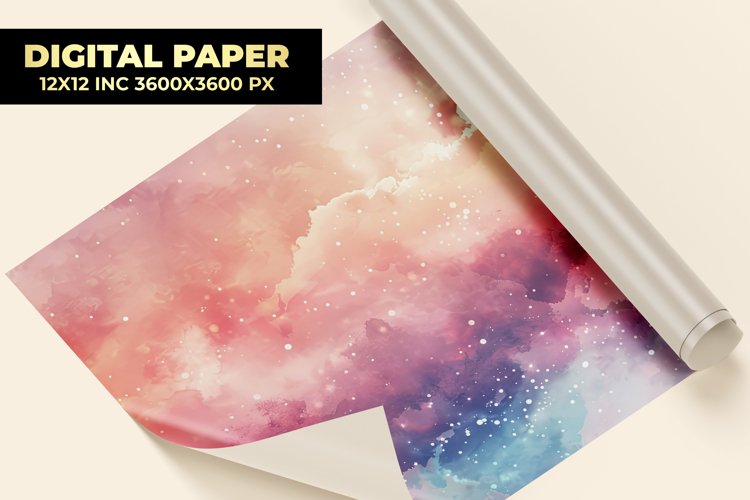 Watercolor Digital Paper example image 1