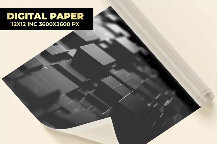 3D Cube Digital Paper