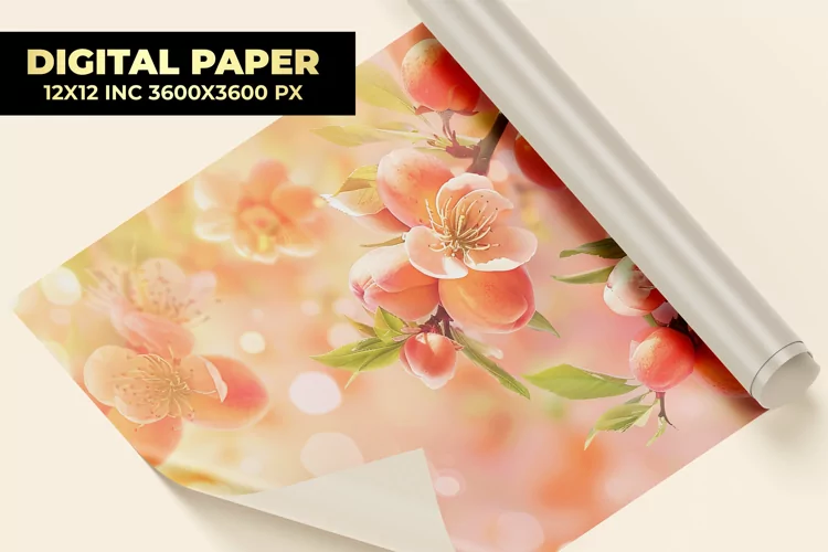 FRUIT AND FLOWER Digital Paper