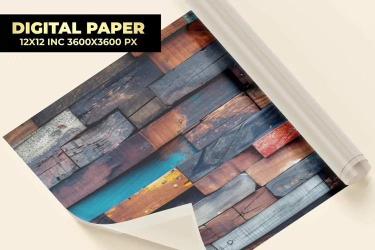 Wooden Wall Digital Paper