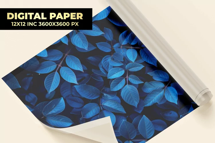 Blue Leaf Digital Paper