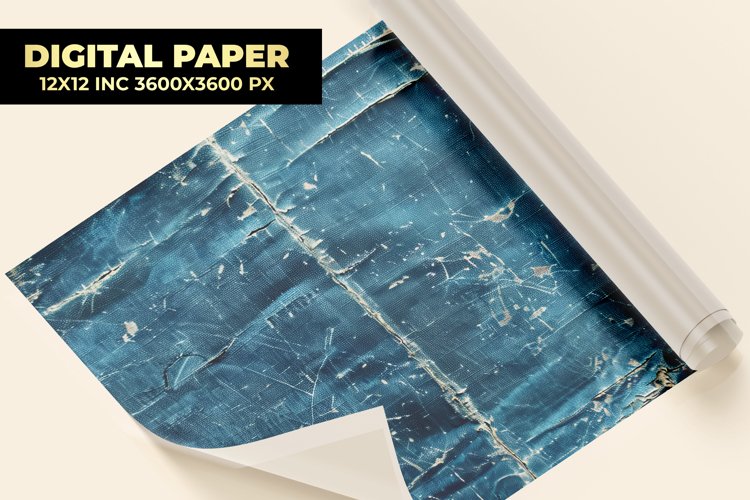 Cracked blue Digital Paper example image 1