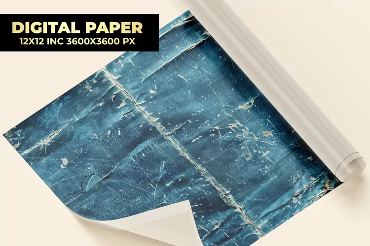 Cracked blue Digital Paper