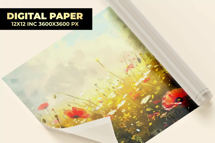 Field of Flowers Digital Paper