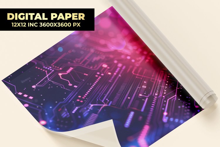 Circuit Board Digital Paper example image 1