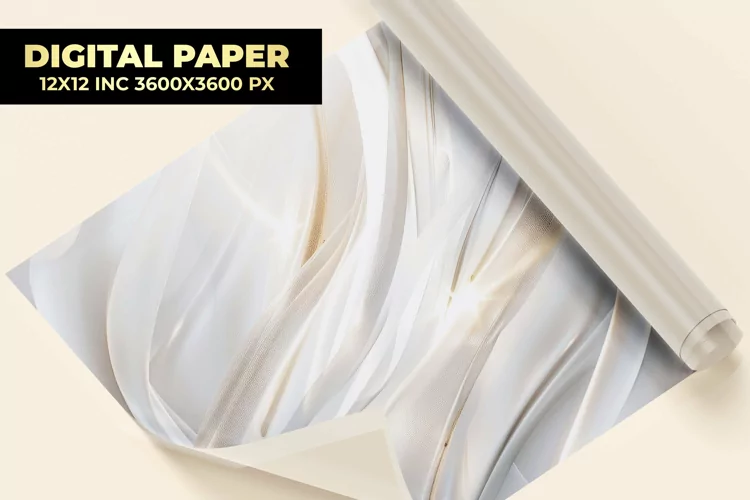 Silver Wavy Digital Paper