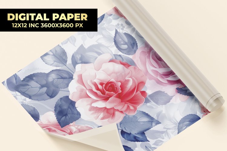 Flowers Digital Paper example image 1