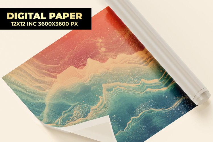 Waves Digital Paper example image 1