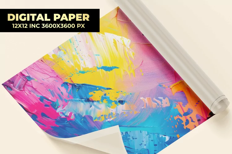 Oil Paint Digital Paper