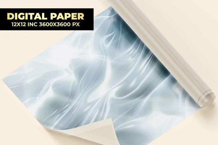 Silver Wavy Digital Paper
