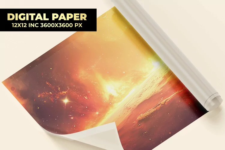 Burning Planet Digital Paper